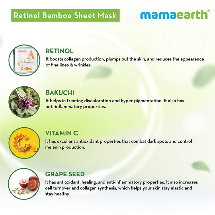 Mamaearth BT Niacinamide Bamboo Sheet Mask 25g