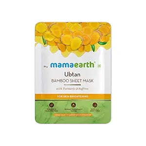 Ubtan Bamboo Sheet Mask with Turmeric and Saffron for Skin Brightening - 25 g