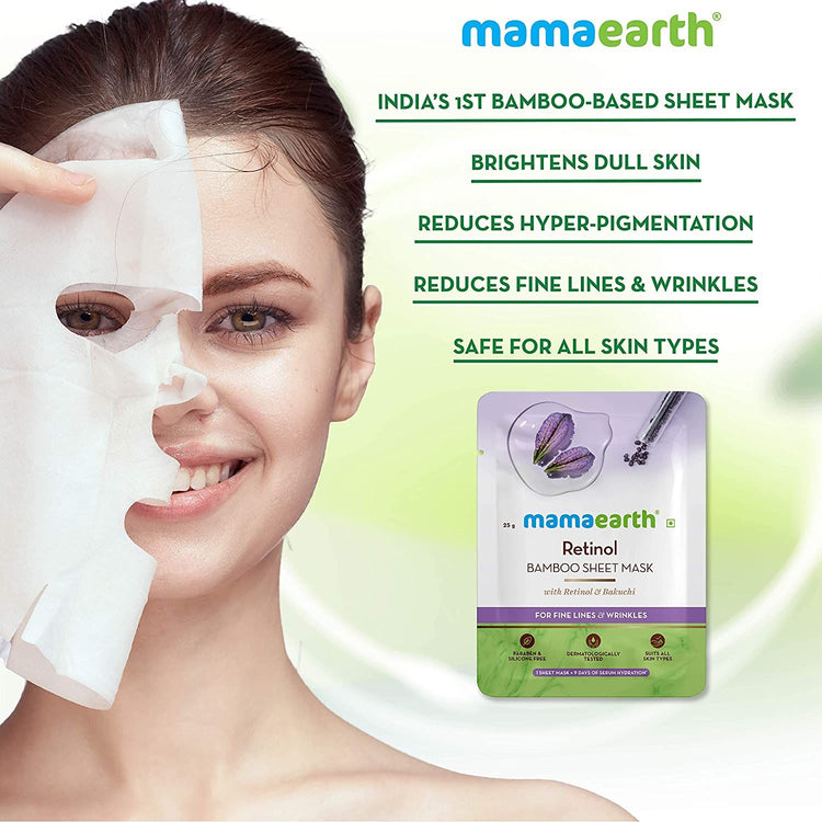 Mamaearth BT Niacinamide Bamboo Sheet Mask 25g