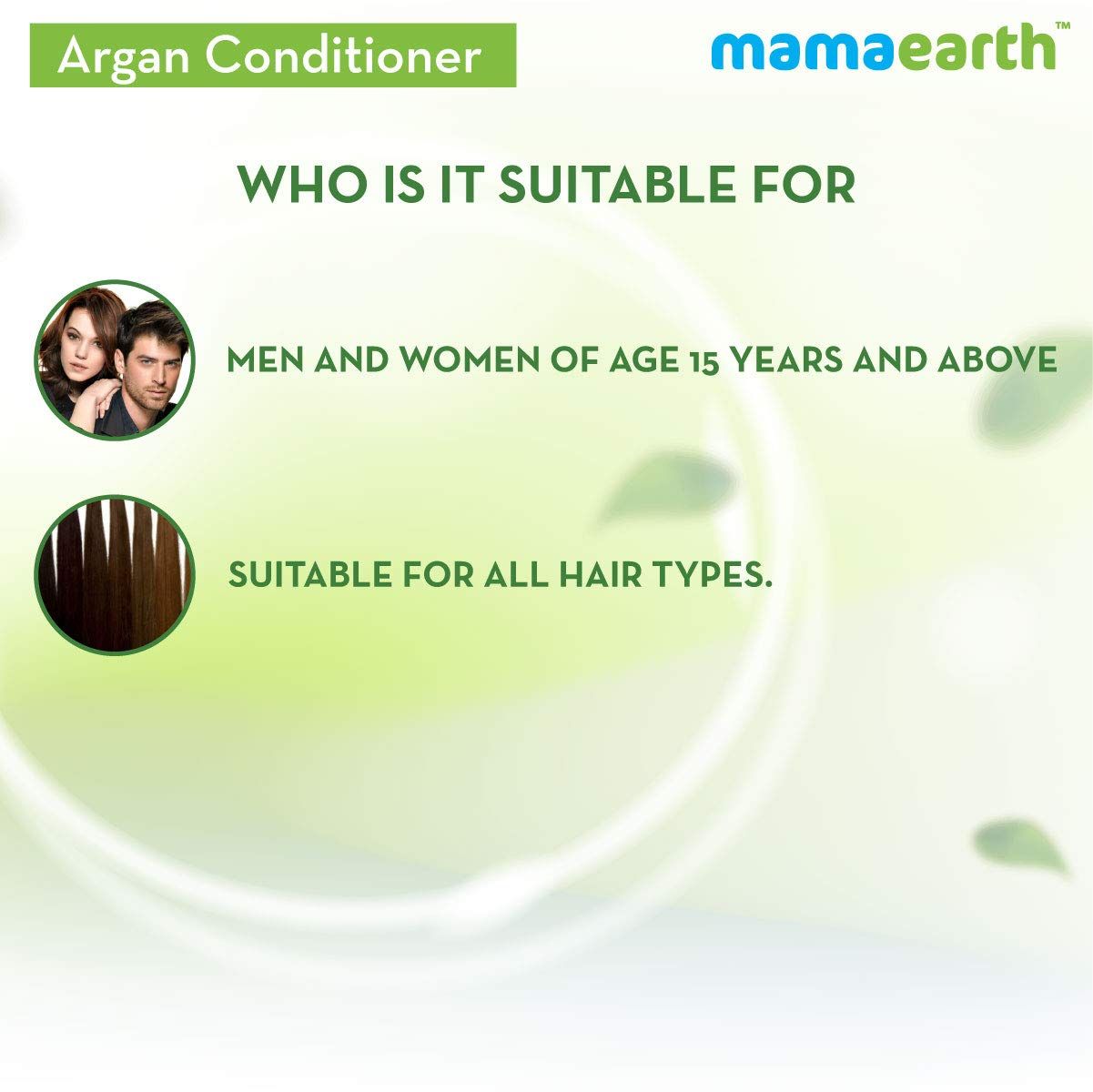 Argan Conditioner with Argan and Apple Cider Vinegar for Frizz-Free and Stronger Hair - 250ml