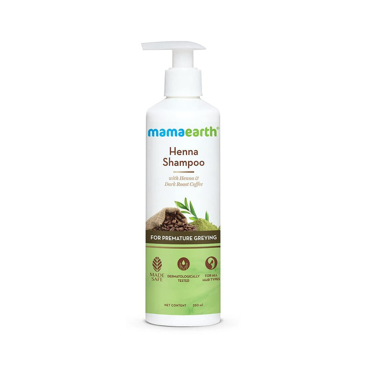 Henna Shampoo with Henna and Deep Roast Coffee for Premature Greying - 250 ml