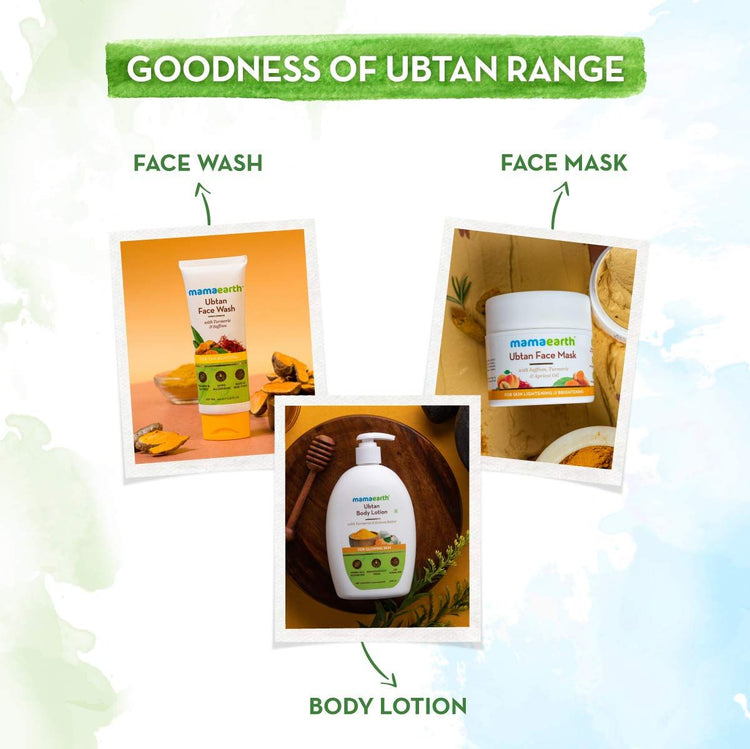 Ubtan Foaming Face Wash with Turmeric and Saffron for Tan Removal - 150ml