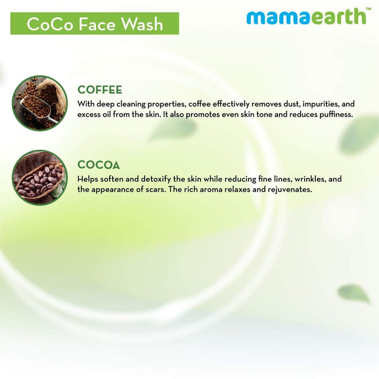 CoCo Face Wash with Coffee and Cocoa for Skin Awakening - 100ml