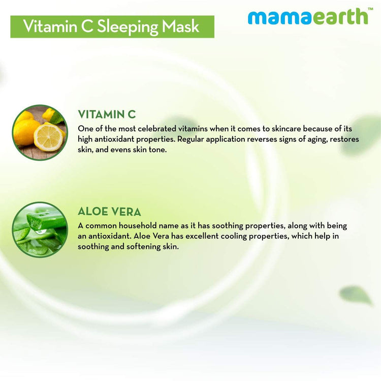 Vitamin C Sleeping Mask with Aloe Vera for Skin Illumination - 100 g