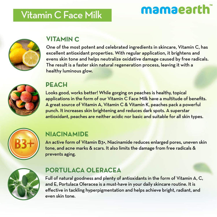 Mamaearth BT VITAMIN C FACE MILK 100ML