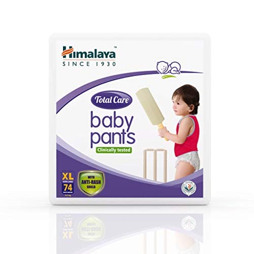 Himalaya Total Care Baby Pants Diapers, Extra Large, 74 Count & Himalaya Gentle Baby Soap Value Pack, 4 * 75g