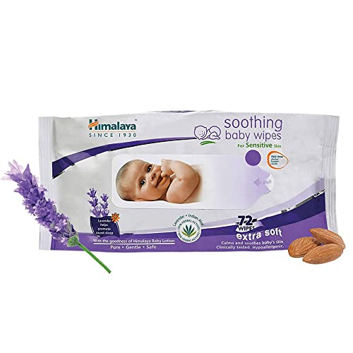 Himalaya Soothing Baby Wipes - (72 Pieces), White