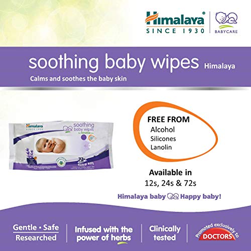 Himalaya Soothing Baby Wipes - (72 Pieces), White