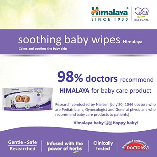 Himalaya Soothing Baby Wipes - (72 Pieces), White