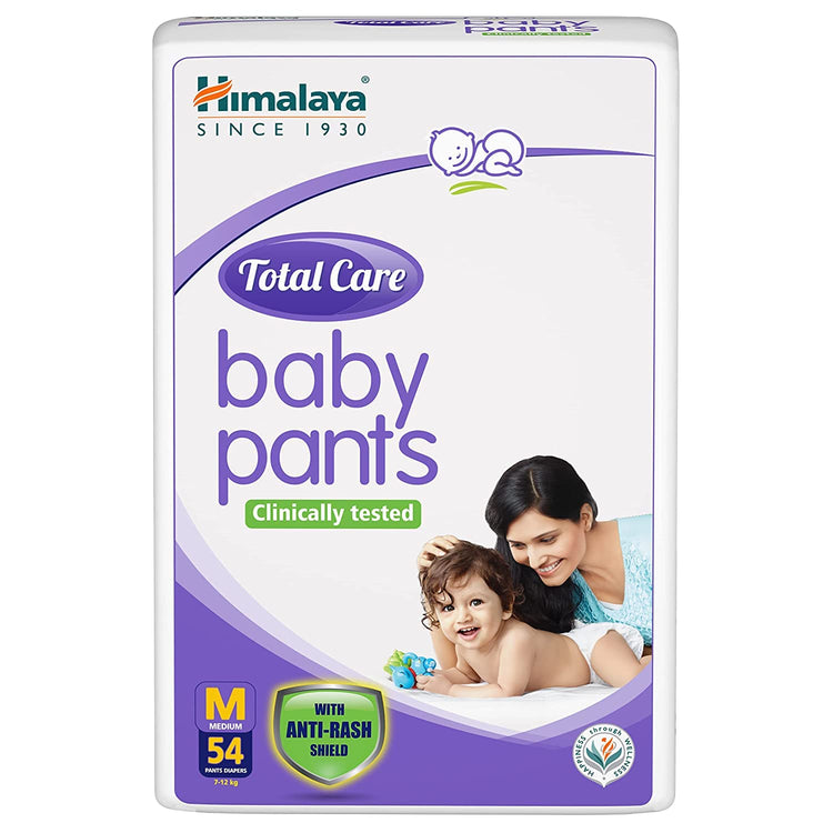 Himalaya Total Care Baby Pants Diapers, Medium, 54 Count