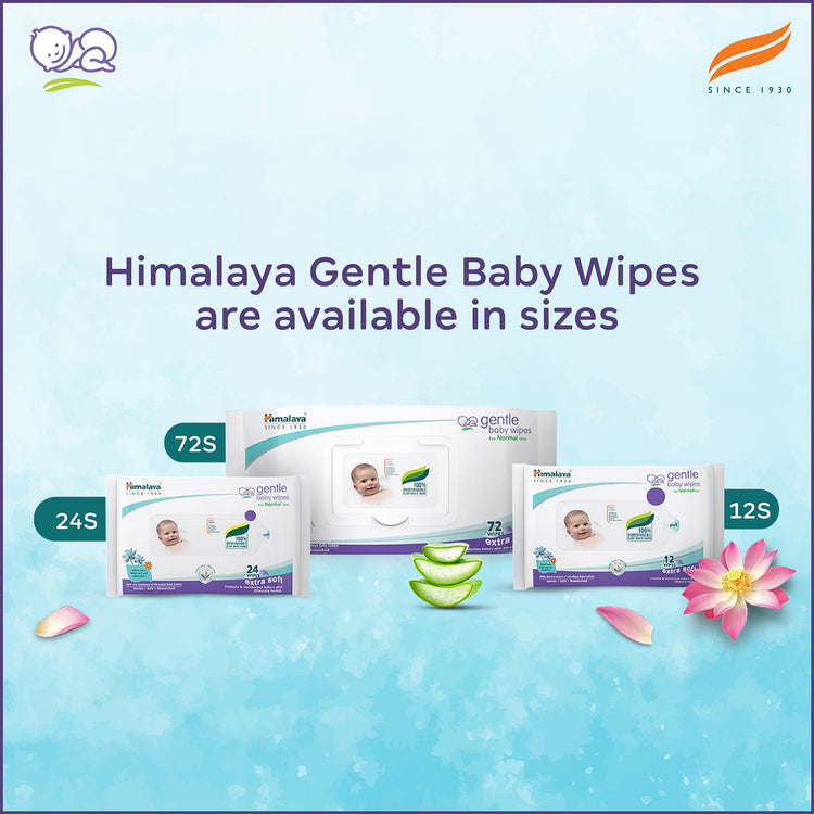 Himalaya Gentle Baby Wipes, 72 Wipes